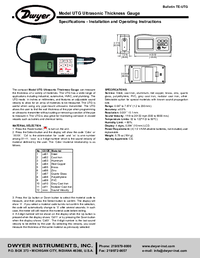 Thumbnail of document Manual - UTG Ultrasonic Thickness Gage